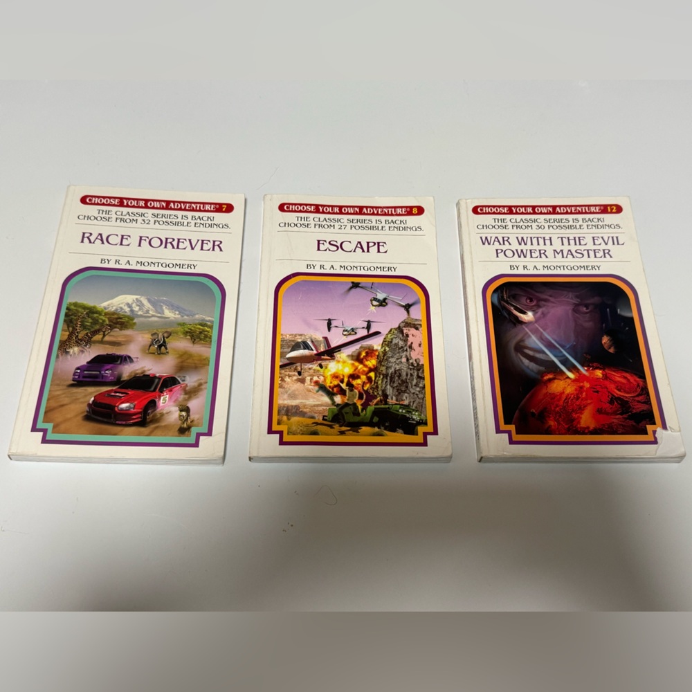 Vintage Choose Your Own Adventure Paperback Set of Three books